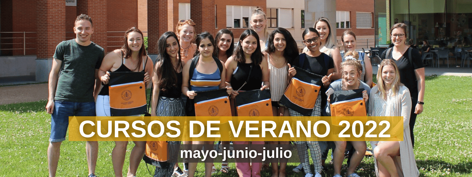 Banner principal cursos verano web español Universidad de Valladolid en 2022